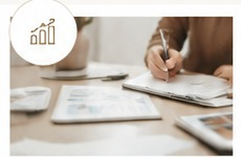 Business planning materials on a desk